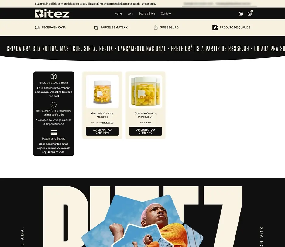 Loja Virtual E-commerce - Bitez - LR3 Digital - Agência de Marketing Digital