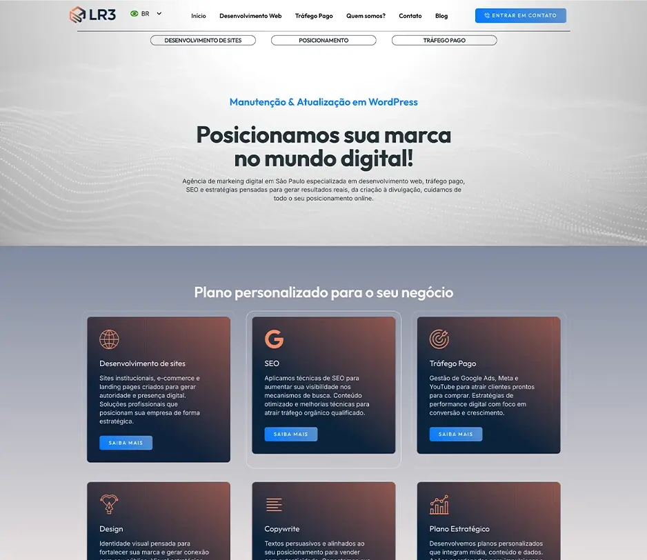 Site Institucional - LR3 Digital - Agência de Marketing Digital