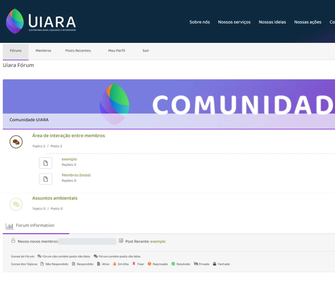 Uiara ESG · Comunidade, projeto da LR3 Digital