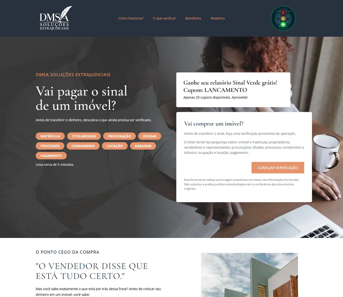 Advocacia em Cartório · Site, projeto da LR3 Digital